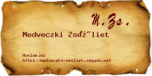 Medveczki Zsüliet névjegykártya